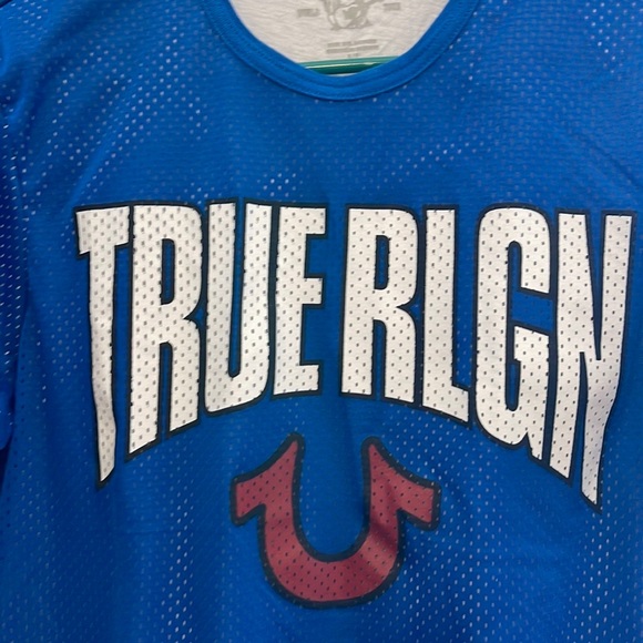 True Religion blue jersey women or men good condition - Picture 2 of 4